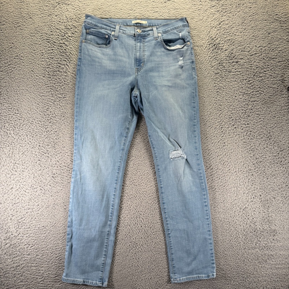 Levi's 724 Jeans Womens 33X30 Blue Cotton Denim Straight Faded Workwear Stretch